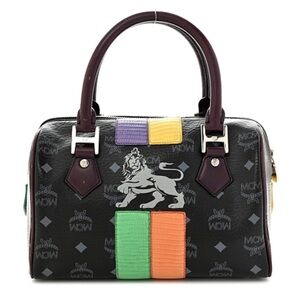 MCM Black Multicolor Satchel Bag